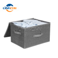 Large Capacity Collapsible Foldable Waterproof Non Woven Fabric Storage Box with Lid